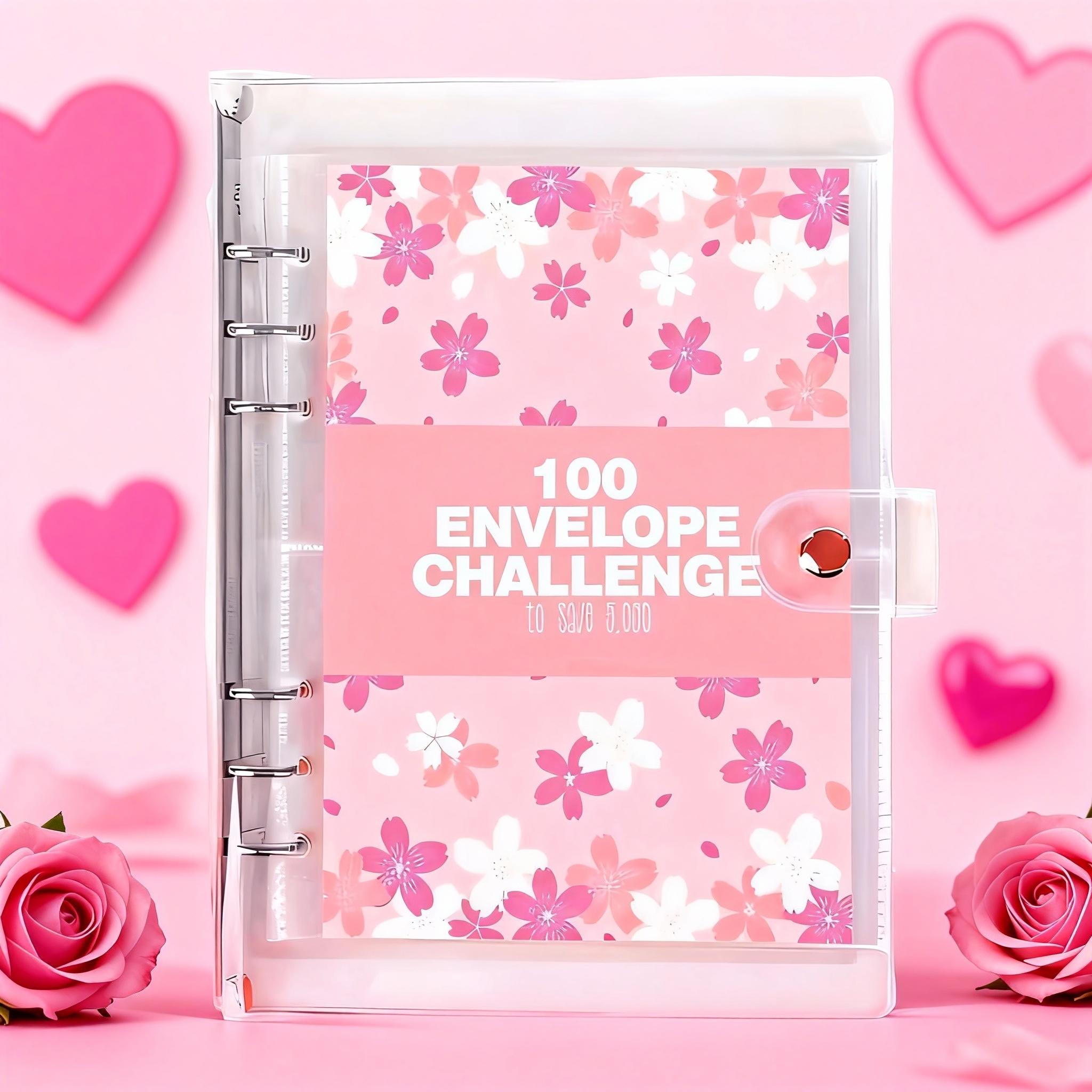 2026 Money-Saving Challenge Binder - Budget Binder with Cash Envelopes, Savings Challenge Planner, Savings Challenge Book for Home & Office - Ideal New Year & Valentine's Day Gift