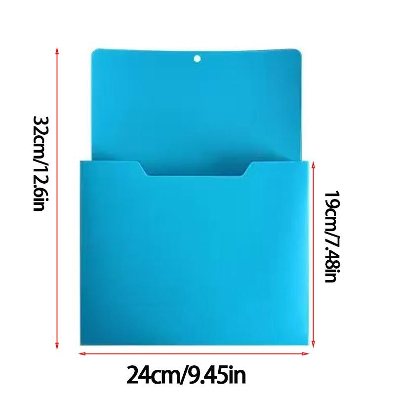 4-Pack A4 Magnetic Classroom Wall-Mounted Fridge File Folder, Deep Slot Design, Multi-Functional Storage for Refrigerator, Blackboard, Walls