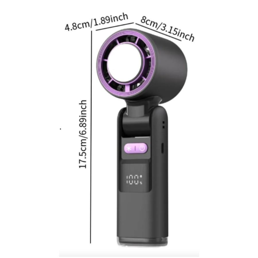 Rechargeable Handheld Fan, Foldable Cooling Device for Outdoor Activities, Portable & Lightweight Design, Ideal for Travel & Work