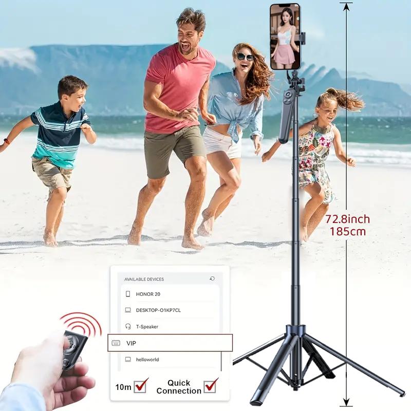mobile tripod, suitable for mobile phone tripod and selfie stick tripod, with wireless remote control, extendable tripod and travel tripod, is the strongest mobile tripod compatible with mobile phones