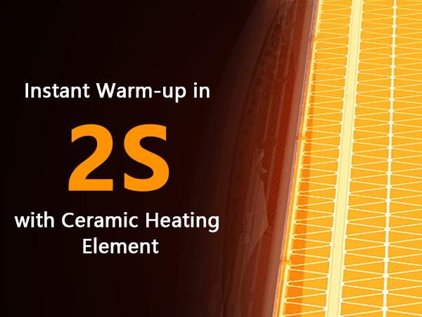 Space Heater,1500W/750W ETL Certified Ceramic Small Heater with Thermostat,Electric Portable Heater Fan for Home Dorm Office Desktop and kitchen,SILVER