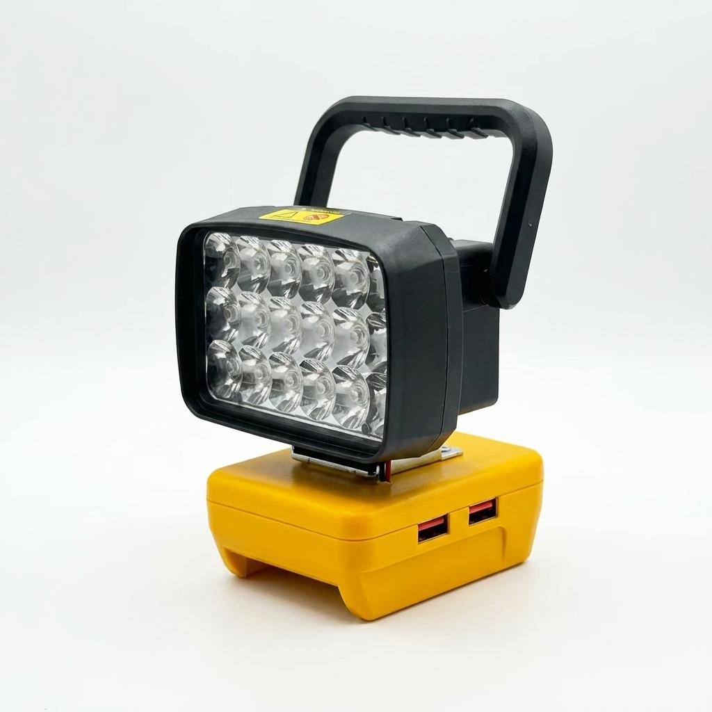 18 LED Work Light Spotlight USB Output, Compatible with Dewalt 18-20v Dcb200 Battery, Portable and Efficient Lighting Solution