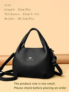Ladies' Handbag Fashionable Simple Casual Retro Solid Color Design, Versatile for Daily Commuting Shopping Work