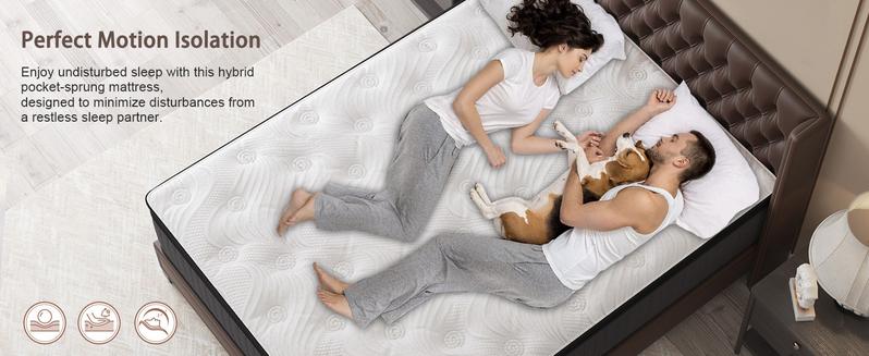 Duchessz 10"12"14" Twin Full Queen King Size Mattress in a Box Ergonomic Hybrid Spring Cooling Gel Memory Foam Medium Firm