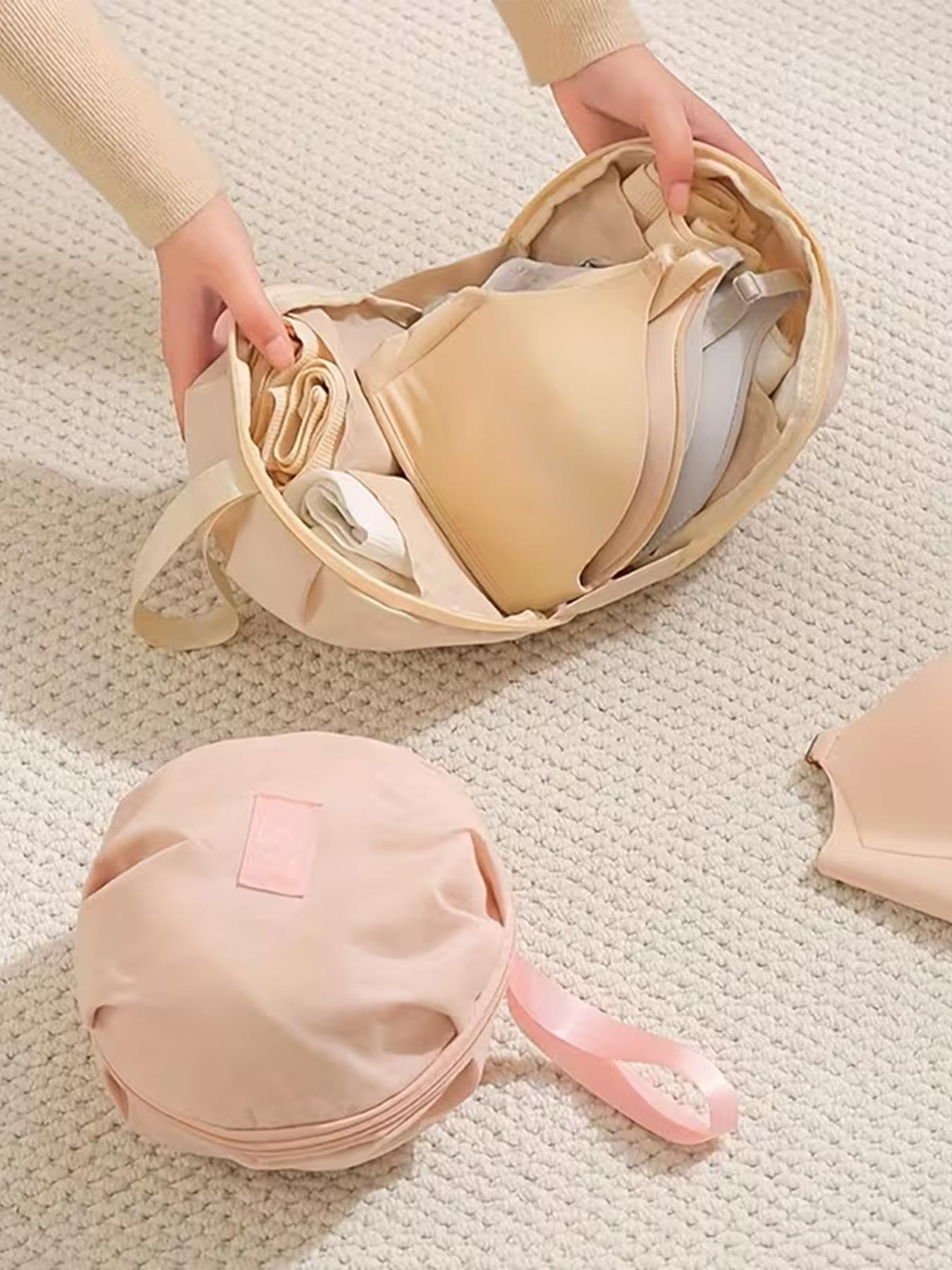 1pc  Spherical Lingerie Storage Bag, Lightweight And Portable, Organizing Bras And Panties While Traveling. It Features Compartments for Orderly Arrangement And Can Be Carried by Hand Or Hung