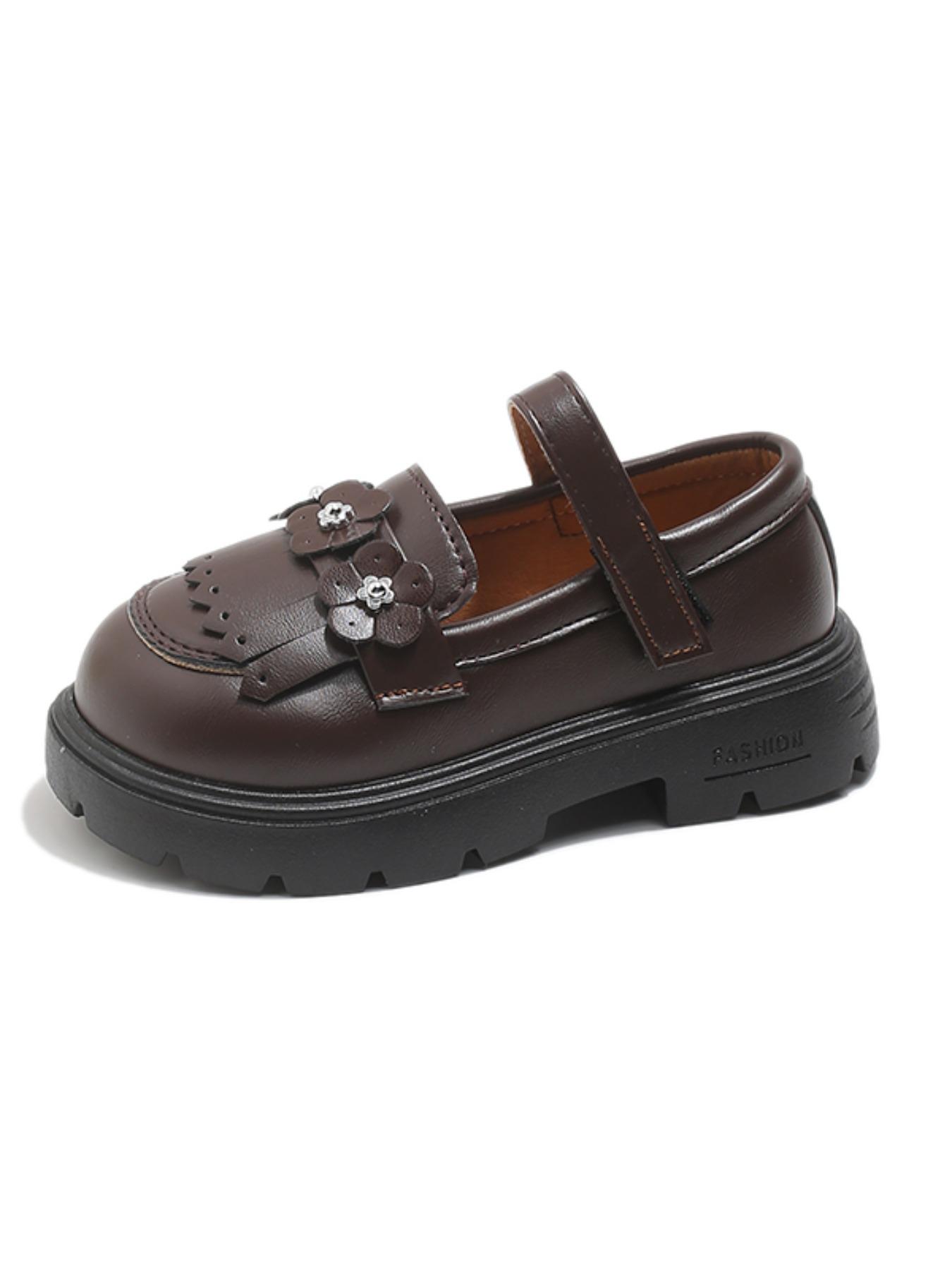 Vintage British Style Girls' Thick Sole Mary Jane Shoes, Perfect for Daily Wear, School Uniforms, Formal Occasions, Spring & Fall