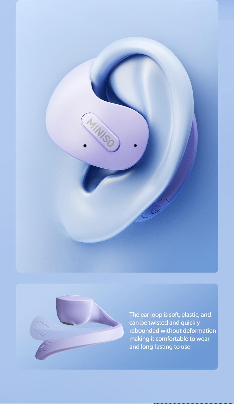 Miniso X15Pro AI translation earphones wireless earphones, Bluetooth 5.4 sports earphones, HIFI sound quality