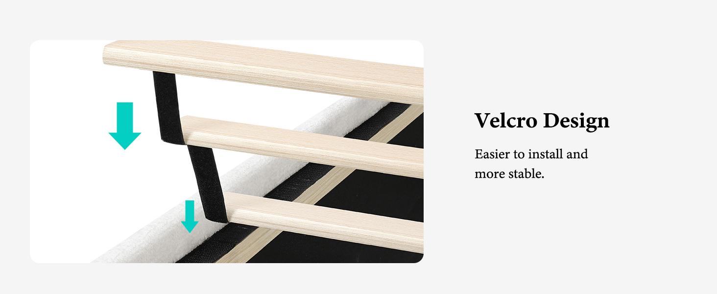 Queen King Size Chenille Upholstered Bed Frame, Sleigh Platform Bed Frames with 51" Tall Wingback Headboard & 27" Scroll Footboard, Button Tufted/No Box Spring Required/Wood Slats Support/Cream