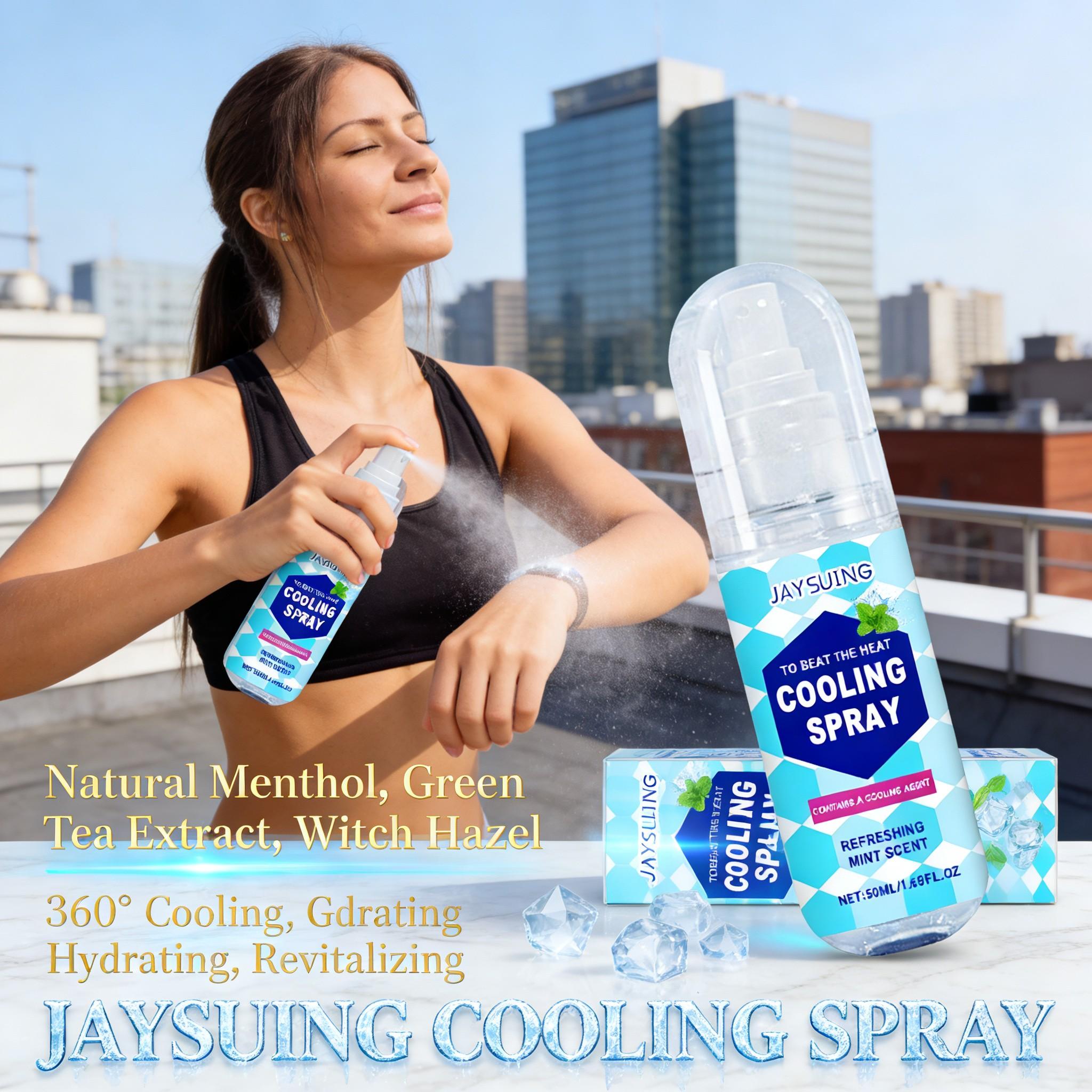 50ML Outdoor Cooling Spray, Portable Summer Body Refreshing Mist, Long-Lasting Cool Scent, Essential for Outdoor Travel, Suitable for All Skin Types