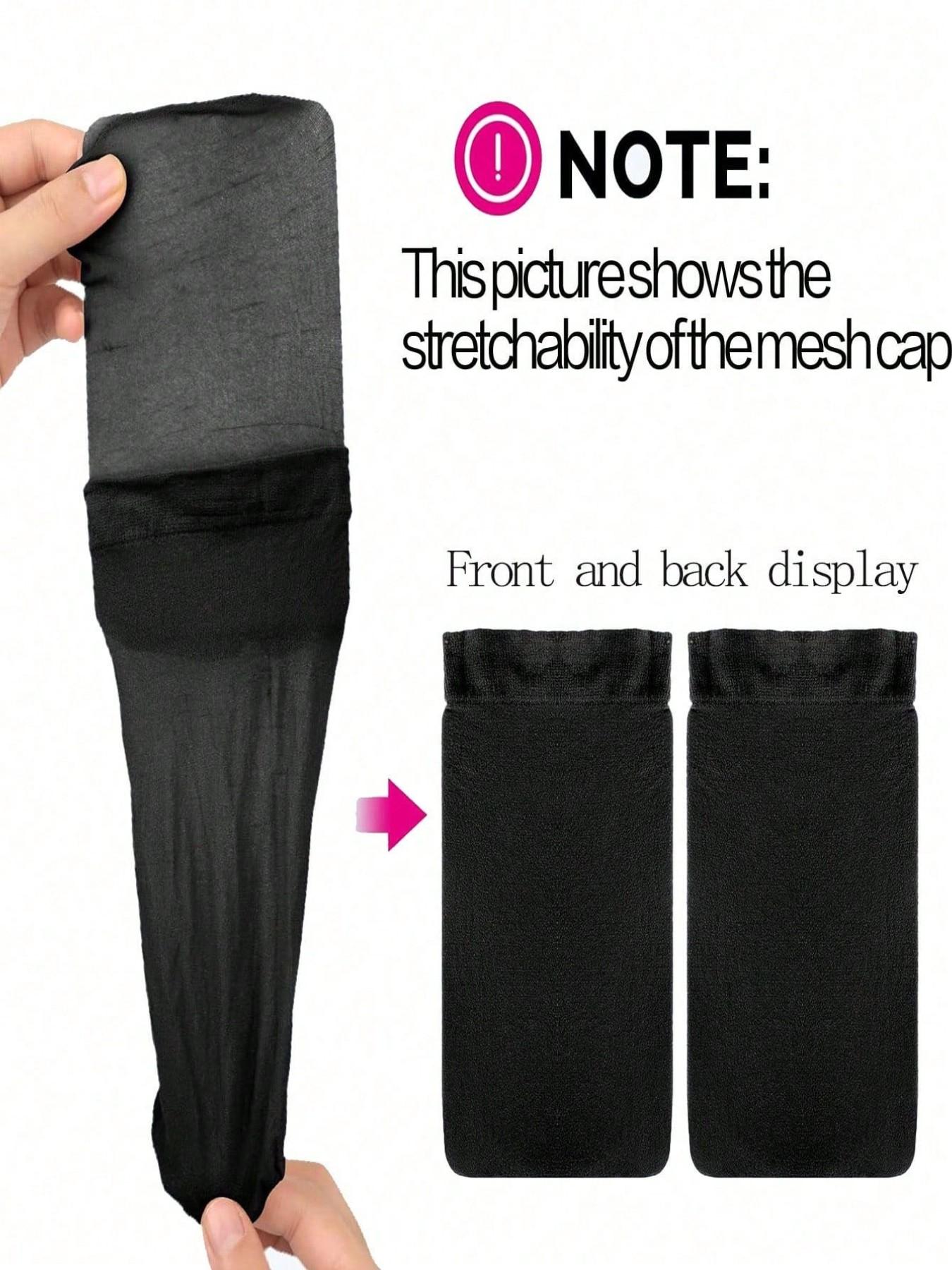 Wig cap, high elasticity, women's hair net wig net elastic net, closed-end hair net wig cap, wig elastic nylon wig cap women's and men's wig cap, suitable for parties, dress-up, wig tools