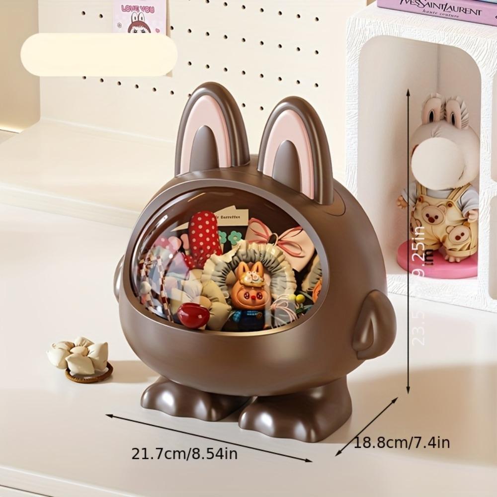 Multifunctional plastic desktop storage box, made of durable plastic material, suitable for storing items in the living room, reception desk and bar counter, can hold jewelry, keys and cosmetics.