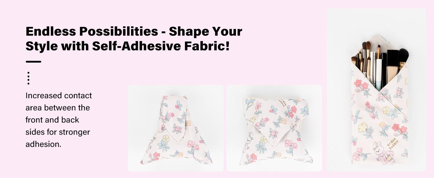 Walking Way Self-Adhesive Magic Cloth - 5-in-1 Reusable Protective Wrap for Makeup Pouch Camera Lens Cover Tech Organizer Travel Essential & Daily Storage Washable & Scratch-Resistant