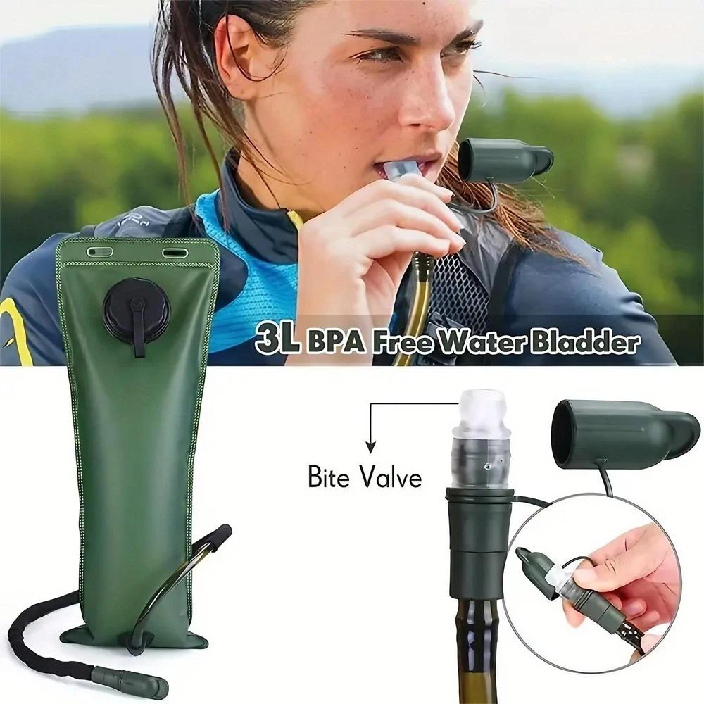 Military 3L Hydration Pack: Leak-Proof Tactical Backpack for Running, Cycling, Hiking. Wide Mouth, Adjustable, Waterproof & Durable. Emergency Survival Gear, Outdoor Adventure Must-Have. Long-Distance Trek Companion. Built for Harsh Environments.