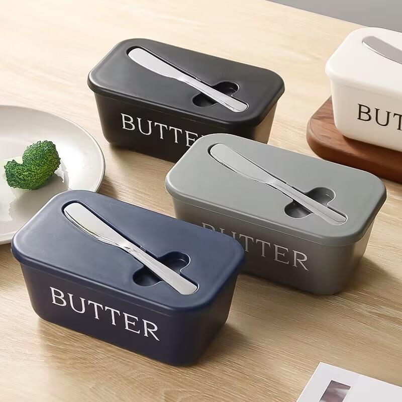 Rectangular butter container, airtight butter box, butter cutting and refrigeration box, cheese storage box