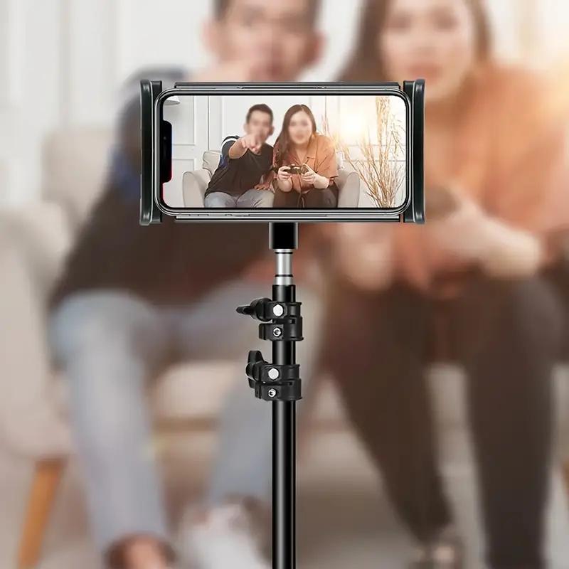 Adjustable 55cm Tablet Stand, Tablet Mount, Adjustable Height Phone Holder for iPhone & Tablets, 360° Rotation, Three-Axis Movement, Live Streaming, Tripod Base, Multi-Functional Device Stand