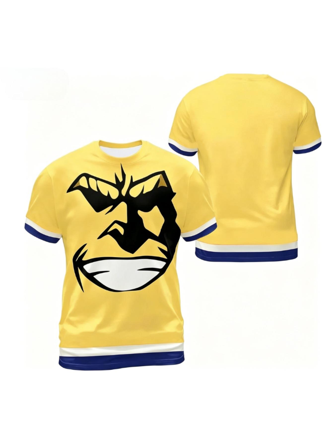 All Might Anime Fan Gift My Hero Jersey  T-shirt Tops 2026 New Men's Women's  5th Edition Quick Dry T-shirt