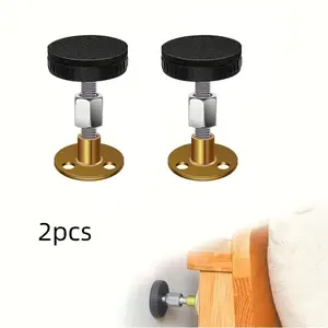 Adjustable Bed Frame Brackets, No Wobble Headboard Wall Mount Bracket, Quick Install Bed Headboard Reinforcement System, 2 Pieces