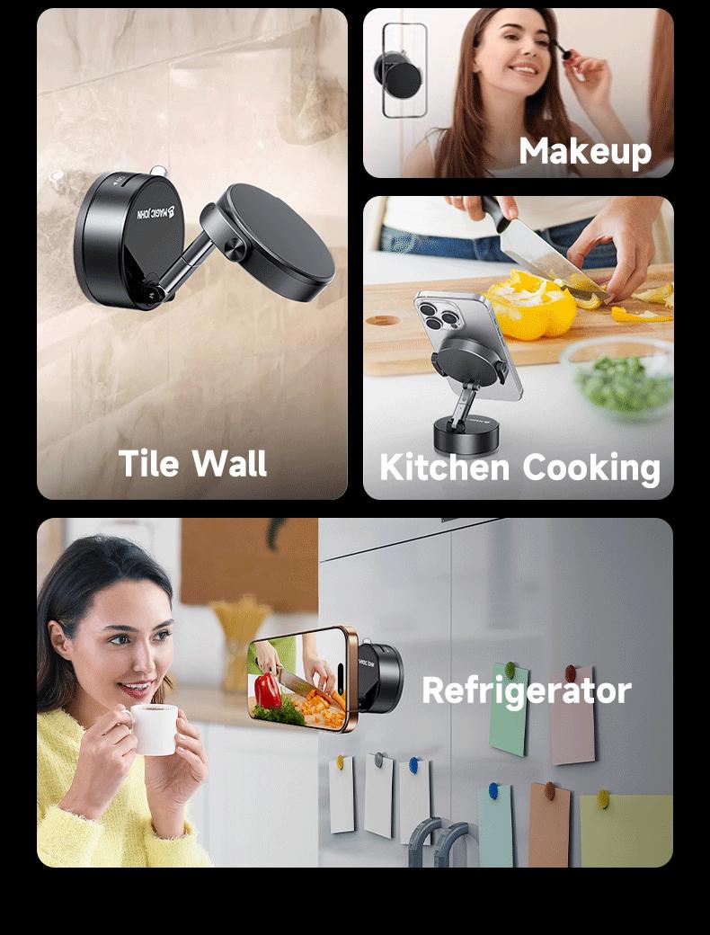 MAGIC JOHN Foldable 360° Magnetic Phone Stand Ultra-Stable, Anti-Slip, Perfect for Hands-Free