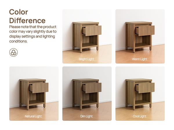 SICOTAS Fluted Night Stand Set of 2, Farmhouse Bedside Tables with Drawer and Open Shelf – Boho Bedroom Nightstands for Storage, Large End Tables with Vintage Design, Sturdy Engineered Wood Accent Furniture for Home Decor SICOTAS Fluted Night Stand Set of 2, Farmhouse Bedside Tables with Drawer and Open Shelf – Boho Bedroom Nightstands for Storage, Large End Tables with Vintage Design, Sturdy Engineered Wood Accent Furniture for Home Decor