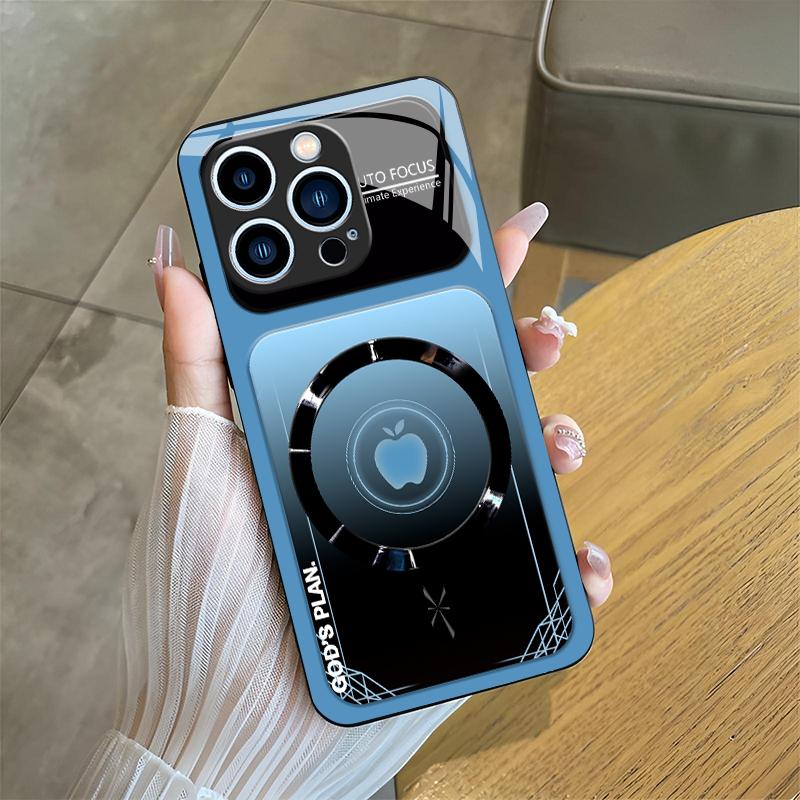 “God’s Plan” MagSafe phone case — neon cyberpunk faith magnetic cover for iPhone 14 Pro — 975