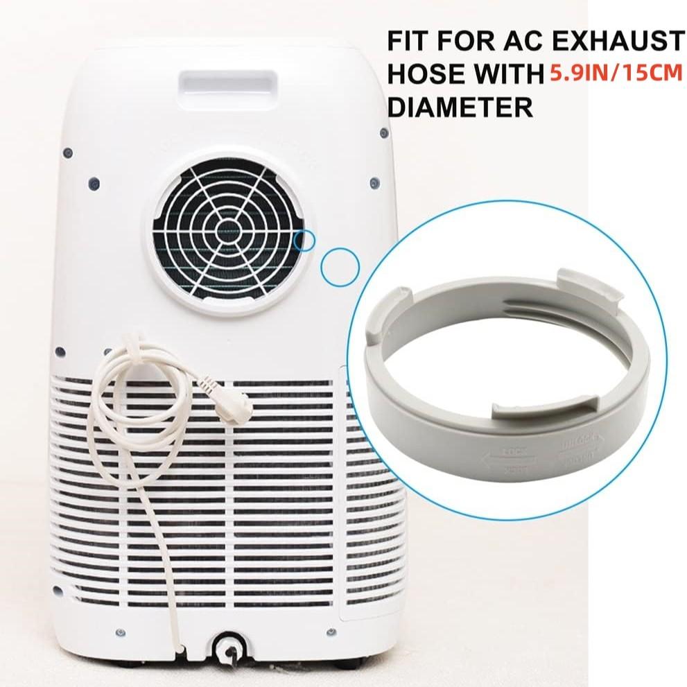 5.9-Inch/15cm Air Conditioner Hose Connector, AC Hose Coupler, Easy Installation Portable Ac Exhaust Pipe Adapter, Compatible with Clockwise and Counterclockwise Threads, Aircon Accessories
