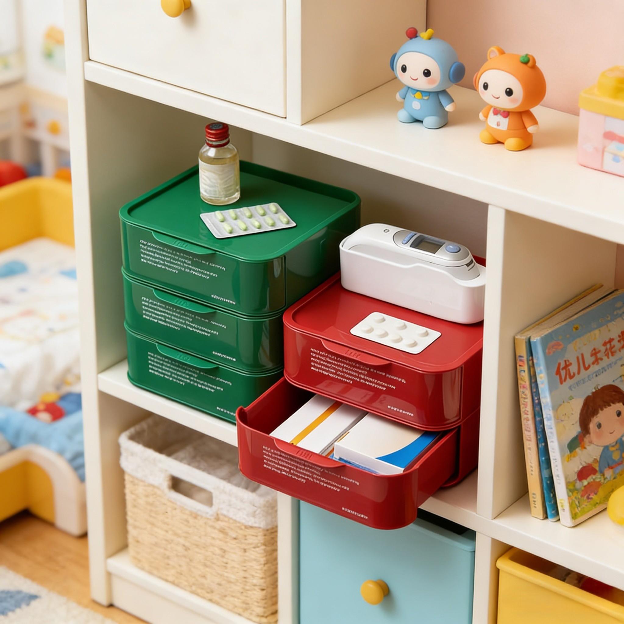 Modular Stackable Drawer Module, Multiple Colors Available, Anti-Slip Base, Vertical Space Saving, Ideal for Stationery, Cosmetics, Medicines