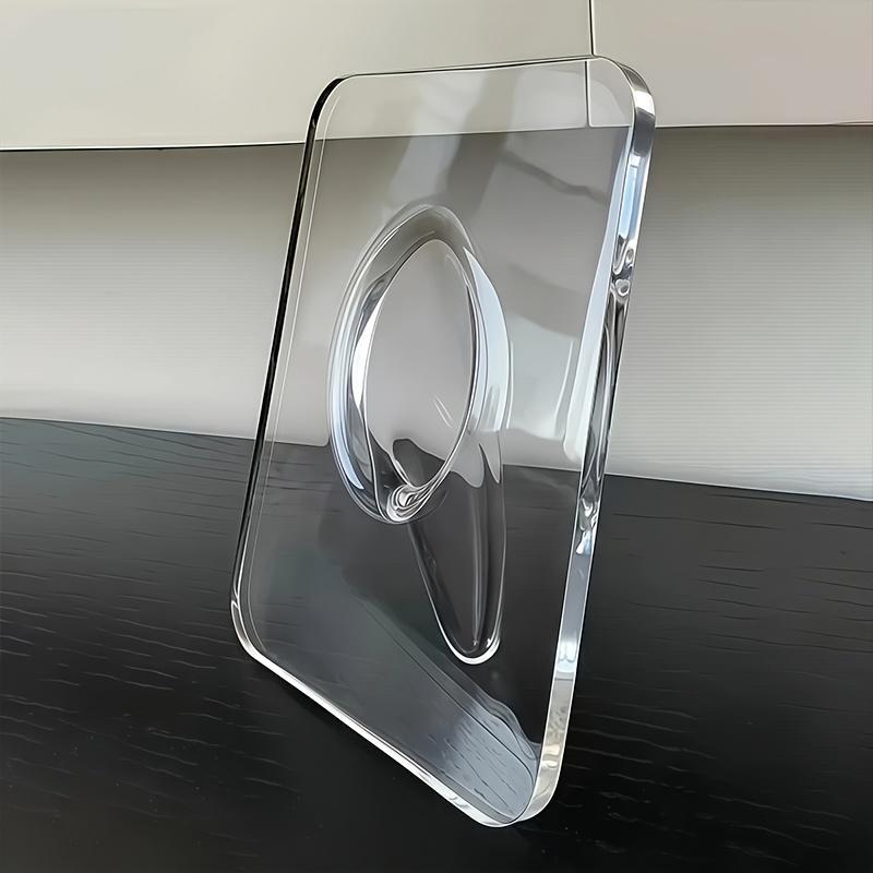 Modern Acrylic Vase, Clear Rectangular Design, Intricate Frame-Like Structure, Elegant Decorative Vase, Perfect Gift for Various Occasions