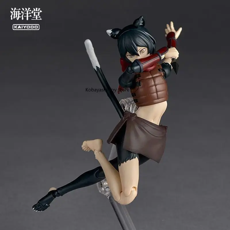 Revoltech Amazing Yamaguchi KAIYODO Delicious in Dungeon Izutsumi 14.5cm Posable Action Figure with 3 Faces 8 Hands Kunai Stand