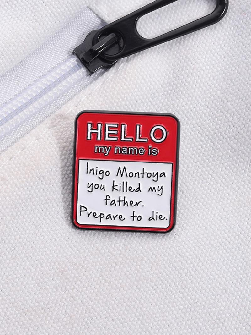 Letter Pattern Brooch, Metal Pin, Fashion Accessories for Women & Men