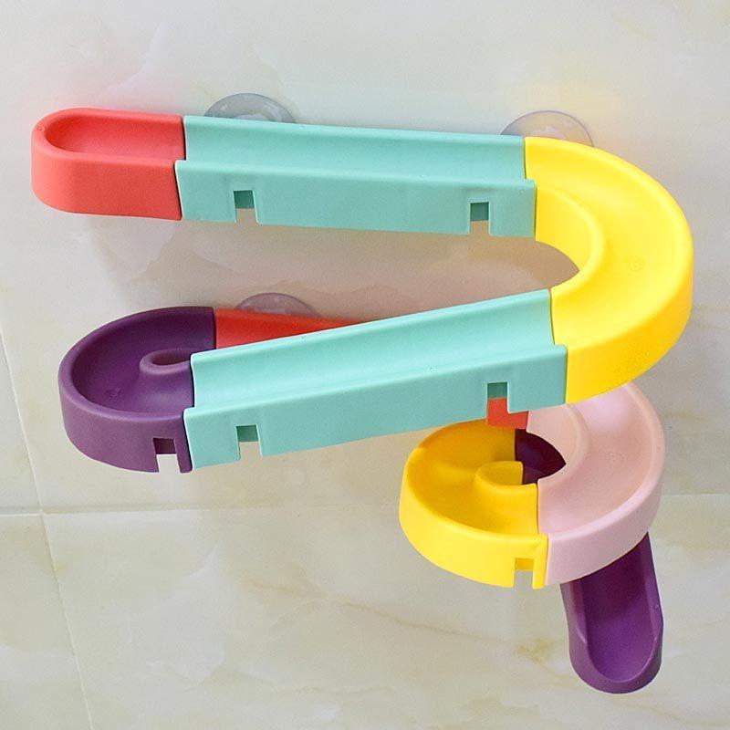 Bathroom Track Toy Set, 1 Set Non-electric Plastic Water Slide Game with Rolling Ball, Creative DIY Assembled Pipe Building Blocks for Toddlers Play, Gift Bathroom Track Toy Set, 1 Set Non-electric Plastic Water Slide Game with Rolling Ball, Creative DIY Assembled Pipe Building Blocks for Toddlers Play, Gift