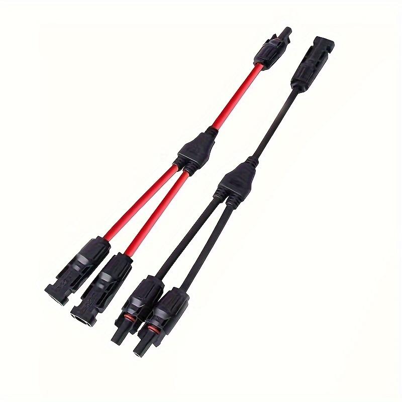2pcs Solar Connector Photovoltaic Panel Adaptor Y BranchPlug 1 To 2 Parallel Connection of Battery PlateAssembly RV PV Group Line