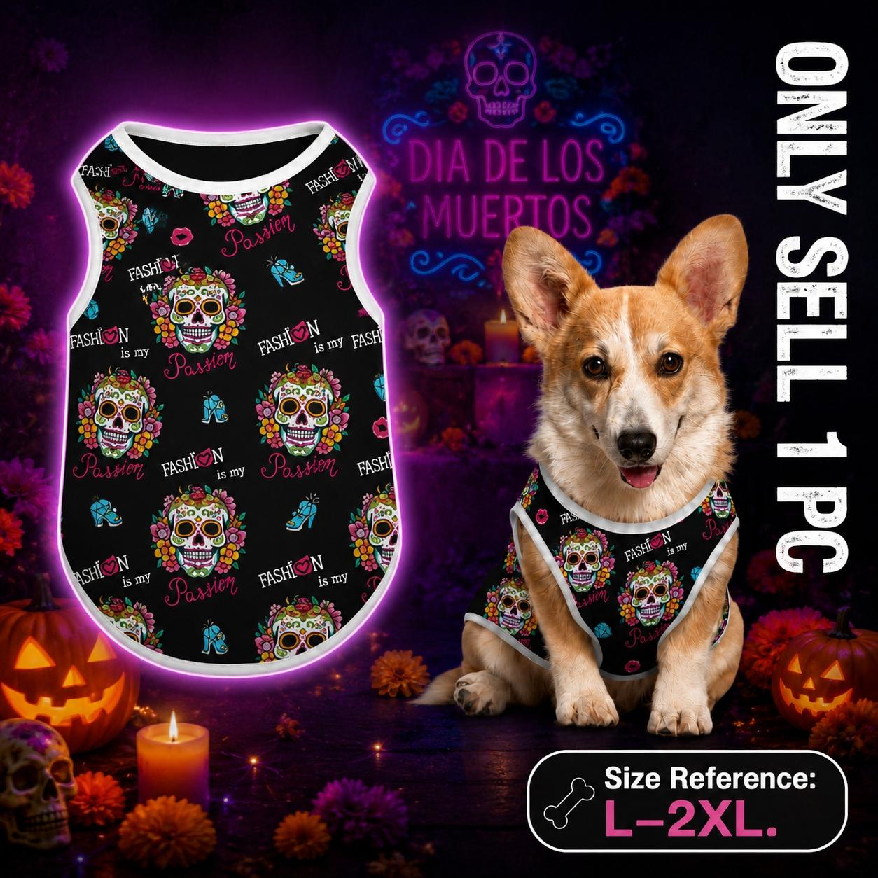 Halloween dog clothes, cool touch pet T-shirt, lightweight breathable puppy vest, festive apparel with a cooling sensation, soft, washable and durable pet outfit for medium and large dogs.