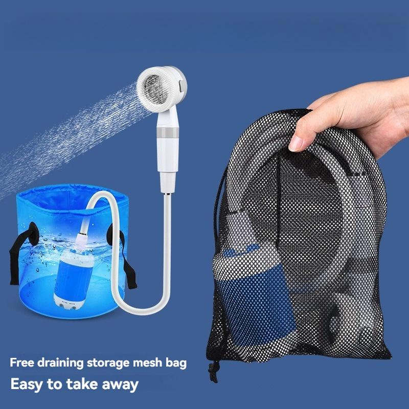 Portable shower, handheld electric shower, outdoor shower equipment for camping and hiking, pet cleaning, car washing, camping equipment, camping supplies, travel accessories, apartment shower tools