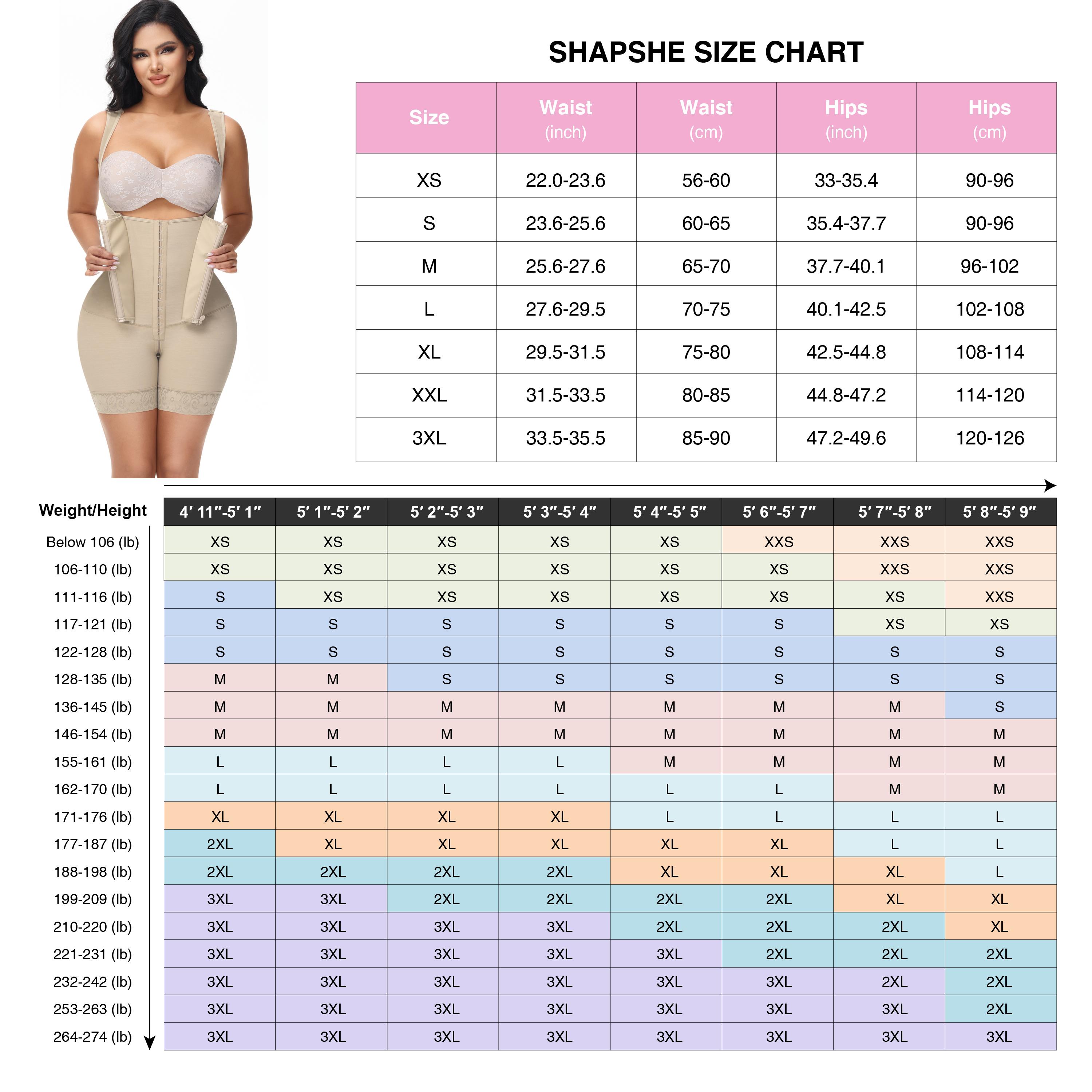 SHAPSHE Shapewear for Women Tummy Control Bodysuit Waist Shapewear
