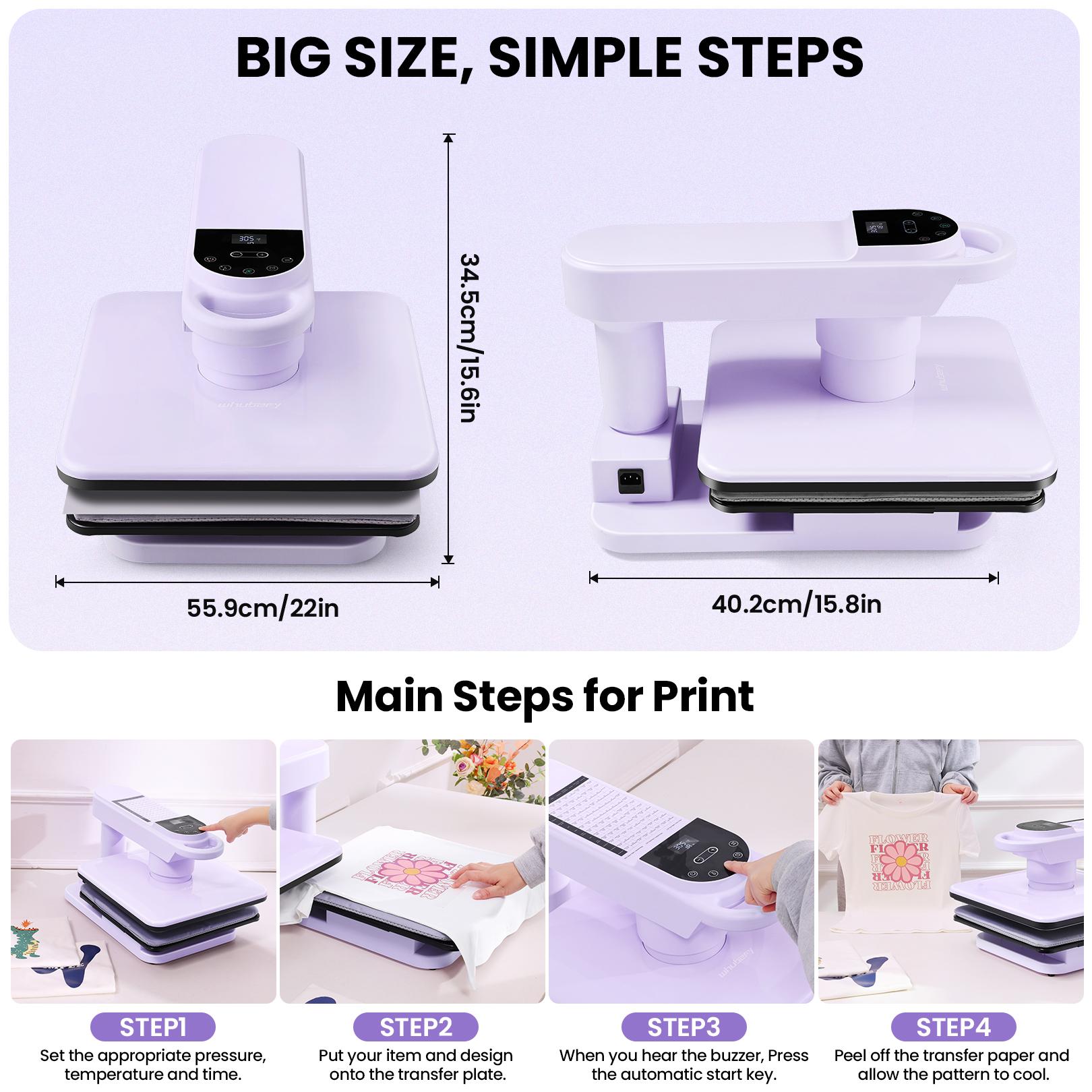 AKEYDIY Automatic Heat Press Machine for T-shirts,Smart 15 x 15 Inch T-shirt Press Machine with Automatic Press Release Professional Digital,Automatic Heat Press Sublimation Fast and Uniform T-shirt Printing Machine