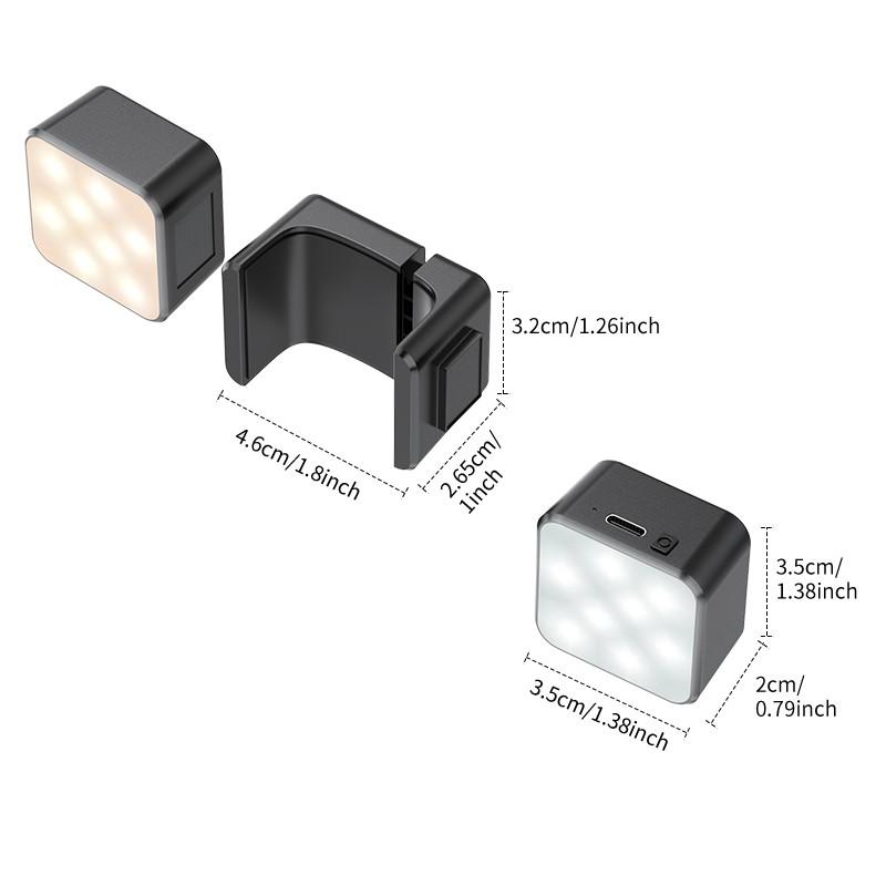 Vlogging Light for DJI Osmo Pocket 3,Magnetic Mini LED Action Camera Video Light Accessories, Quick Release Photography LED Fill Light for Vlog Selfie Video Recording