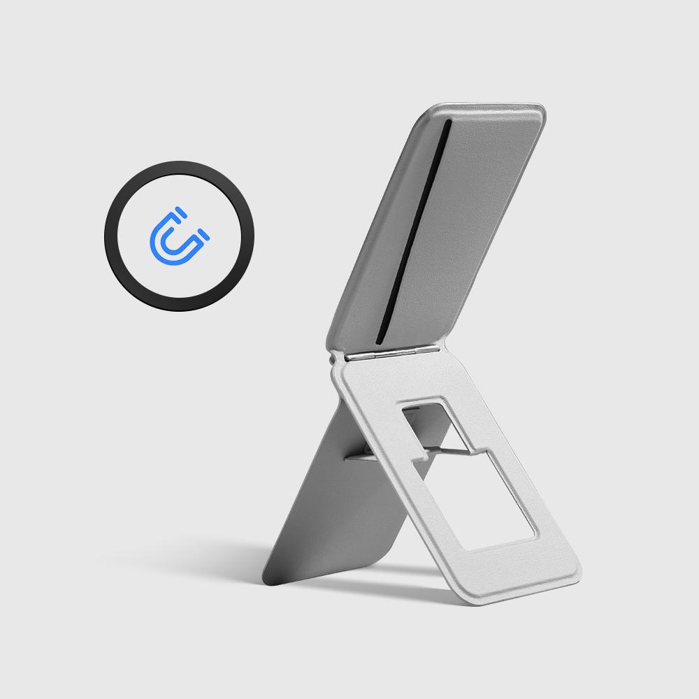 Magnetic Phone Stand, Foldable Desk Holder Compatible with iPhone 17, 16 Series, Adjustable Angle, Portable Design, Easy Operation, Suitable for iPhone 15 14 13 Pro Max Plus desktop stand