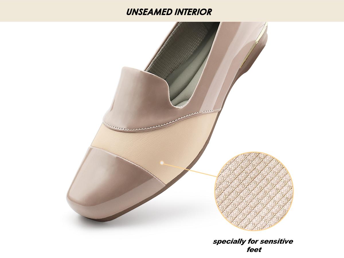 Ortho+rest Women Orthopedic Dress Shoes Bunions Loafers Slip On Orthotic Shoes Girl Black