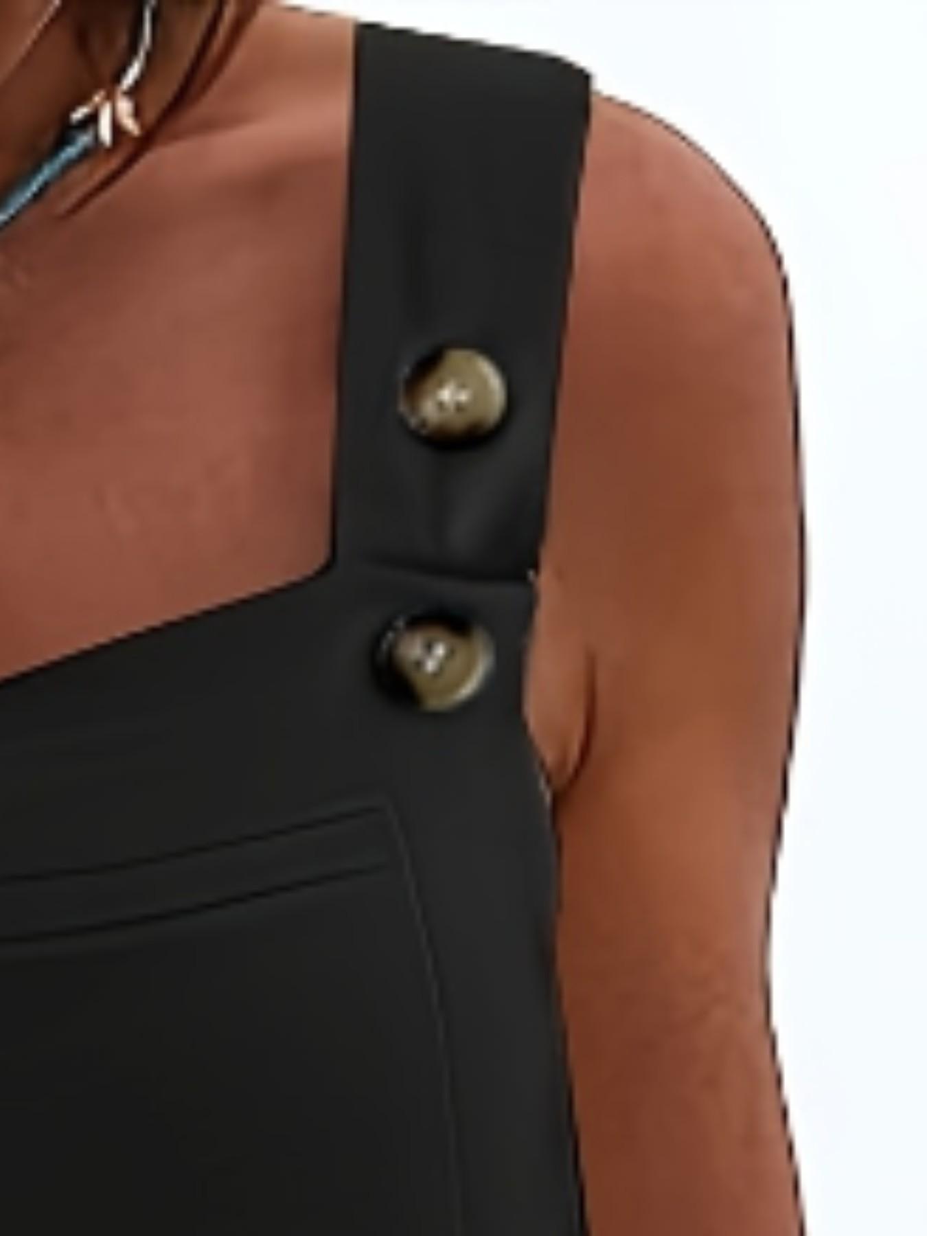 Women's Plus Size Casual Fashion Wide Leg Shorts, Loose Fit Belted Overall Pants with Button Pockets, 10 Colors Available Women's Plus Size Casual Fashion Wide Leg Shorts, Loose Fit Belted Overall Pants with Button Pockets, 10 Colors Available