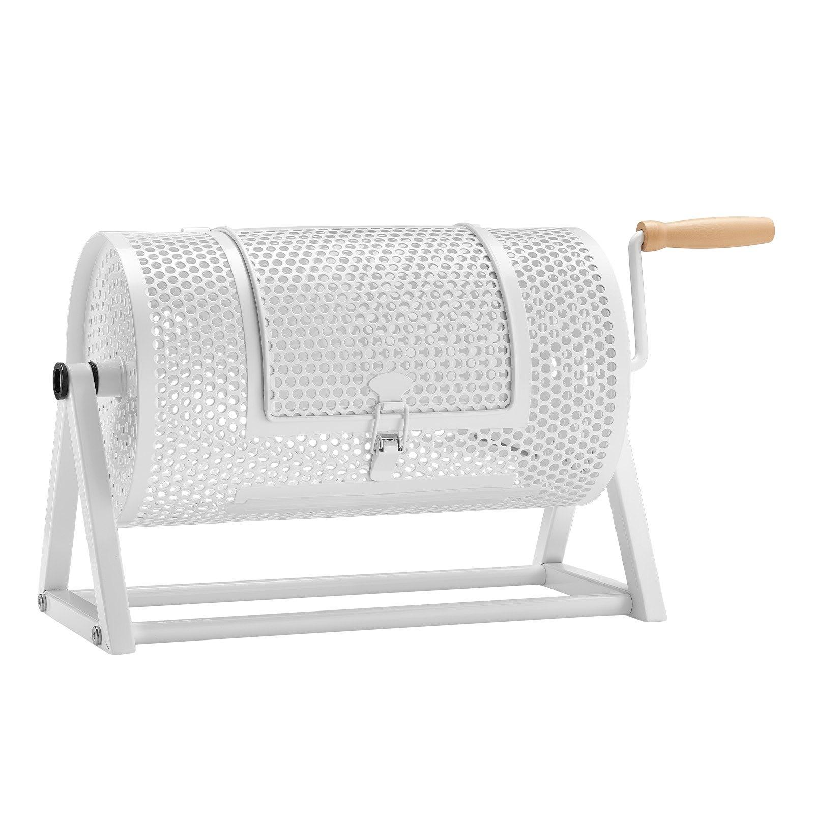 VEVOR Raffle Ticket Spinner, 11.6" x 6.6" Holds 2500 Tickets or 100 Ping Pong Balls, Raffle Drum Lottery Spinning Cage with Reinforced Handle, Stable Triangular Stand, for Events and Gatherings, Whit
