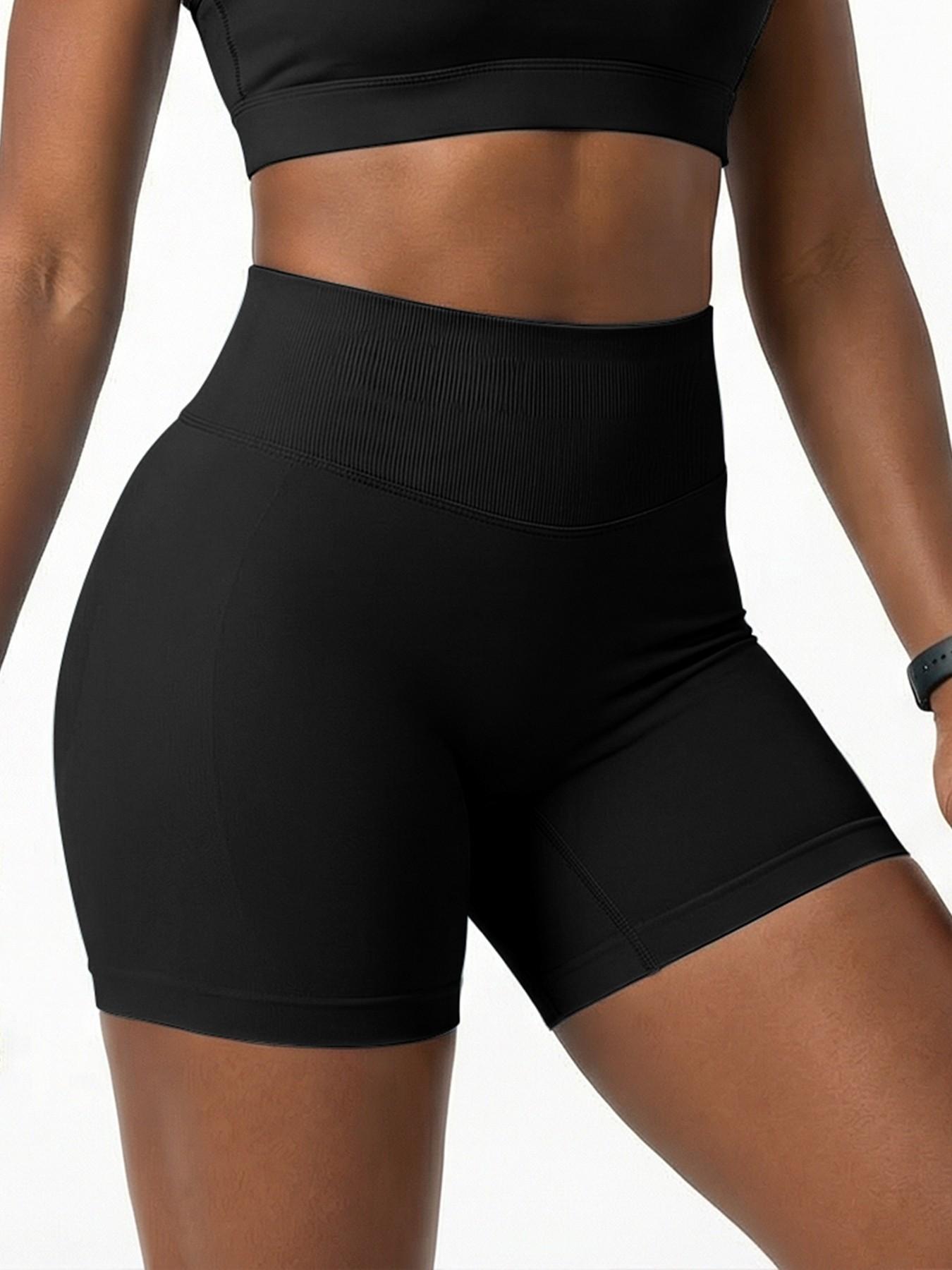 Women's Comfortable Seamless Shorts, Tummy Control Anti-Irritation Design, Casual Daily Sports Fitness Wear, All Seasons