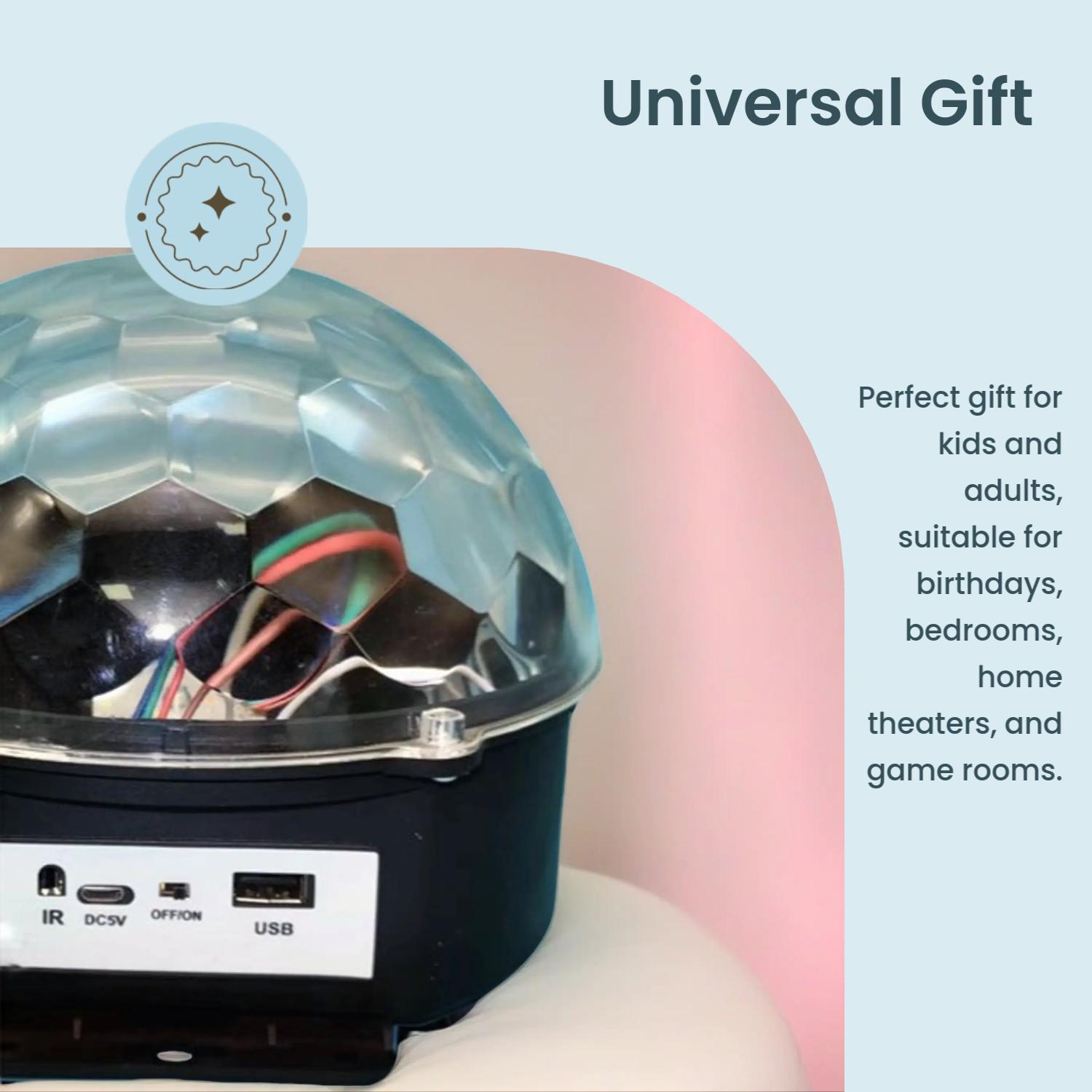 Disco Stage Star Projector Galaxy Night Light with Bluetooth-compatible Speaker, Remote Control, Dimmable, Perfect Gift for Kids and Adults