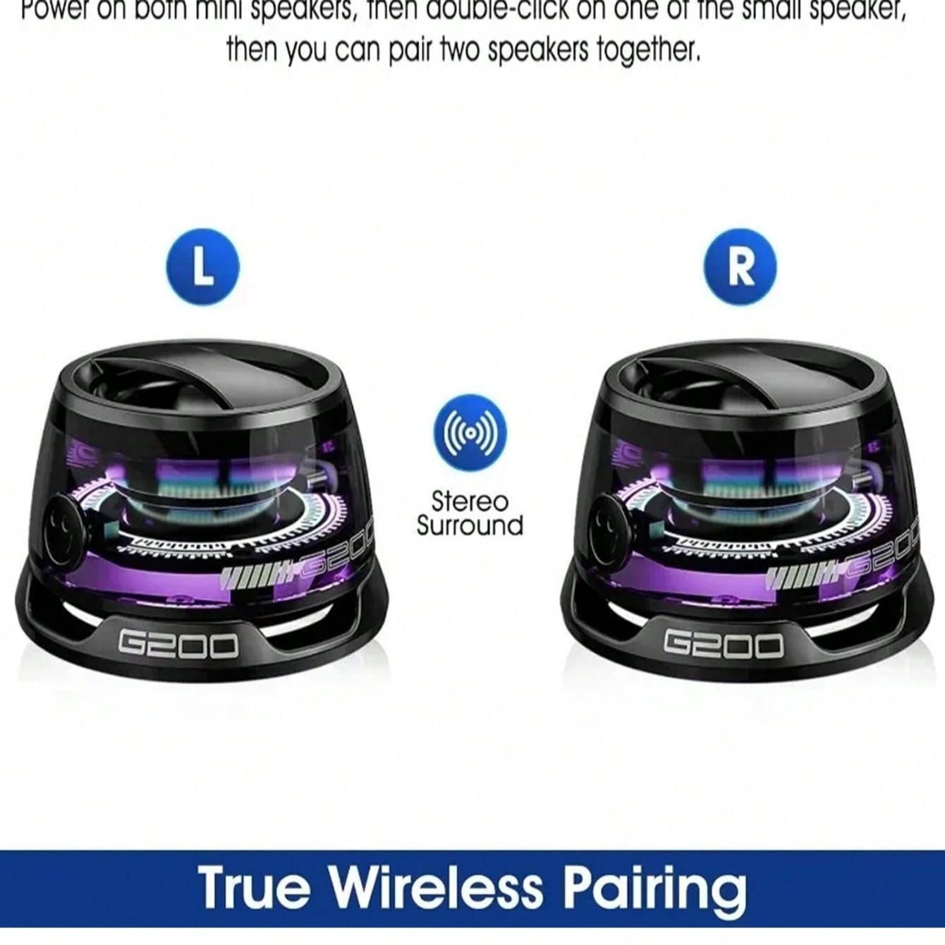 G200 Magnetic Bluetooth Speaker with RGB Light - Portable Mini ...