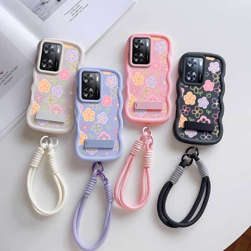 1 Piece Colorful pictures For OPPO K10 5G Non-Slip With Lanyard And Stand Flexible Design Ideal For Formal K10 5G