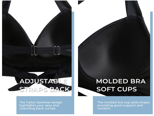 Tempt Me Women Two Piece Vintage Swimsuit Retro Halter Ruched High Waist Bikini Set with Bottom Tummy Control High Cut Leg Bikini Bottom Tempt Me Women Two Piece Vintage Swimsuit Retro Halter Ruched High Waist Bikini Set with Bottom Tummy Control High Cut Leg Bikini Bottom