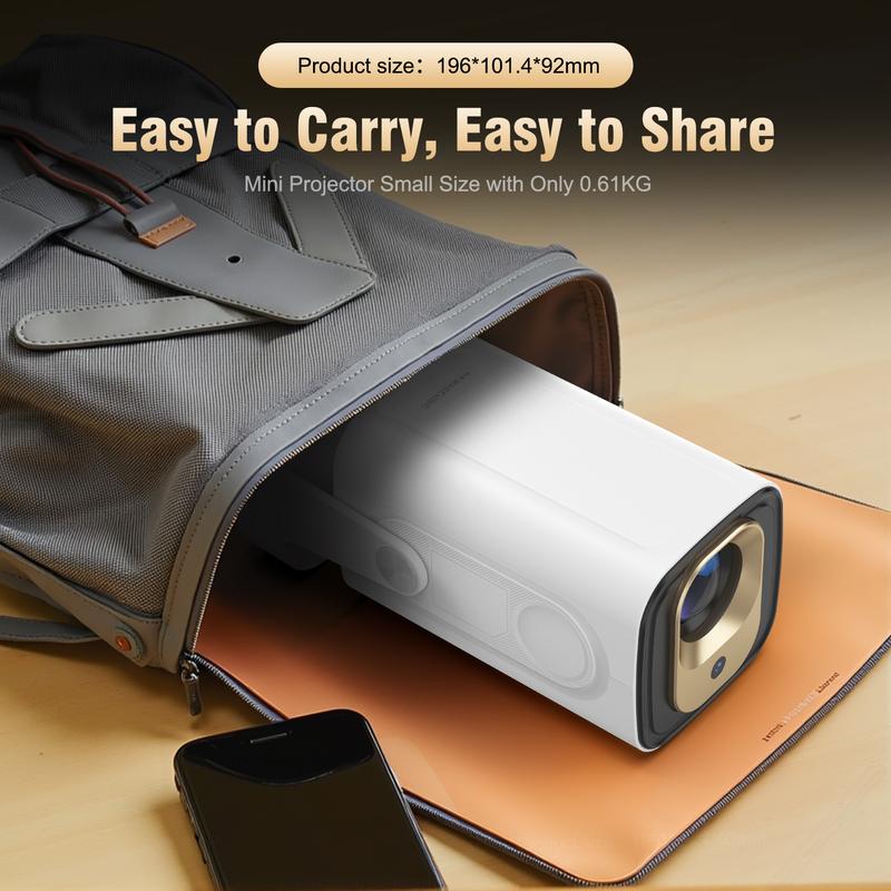 [US warehouse] Magcubic HY310 Auto Focus Projector 330ANSI 4K Videosource Supported Native 1080P BT5.4 Android 11 WIFI6 60Hz Reflash Allwinner H713 180° Flexible Rotating Built-in Speaker Portable Home Cinema 130" Screen Lightweight