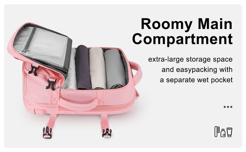 GSOIAX Waterproof Oil Resistant Stain Resistant Large Capacity Travel Backpack with Laptop Compartment Airline Approved Personal Item for Hiking Business Trips Weekend Getaways Holiday GiftFall Freshness Holidays Best Gift Ideas Valentine's Day Gift