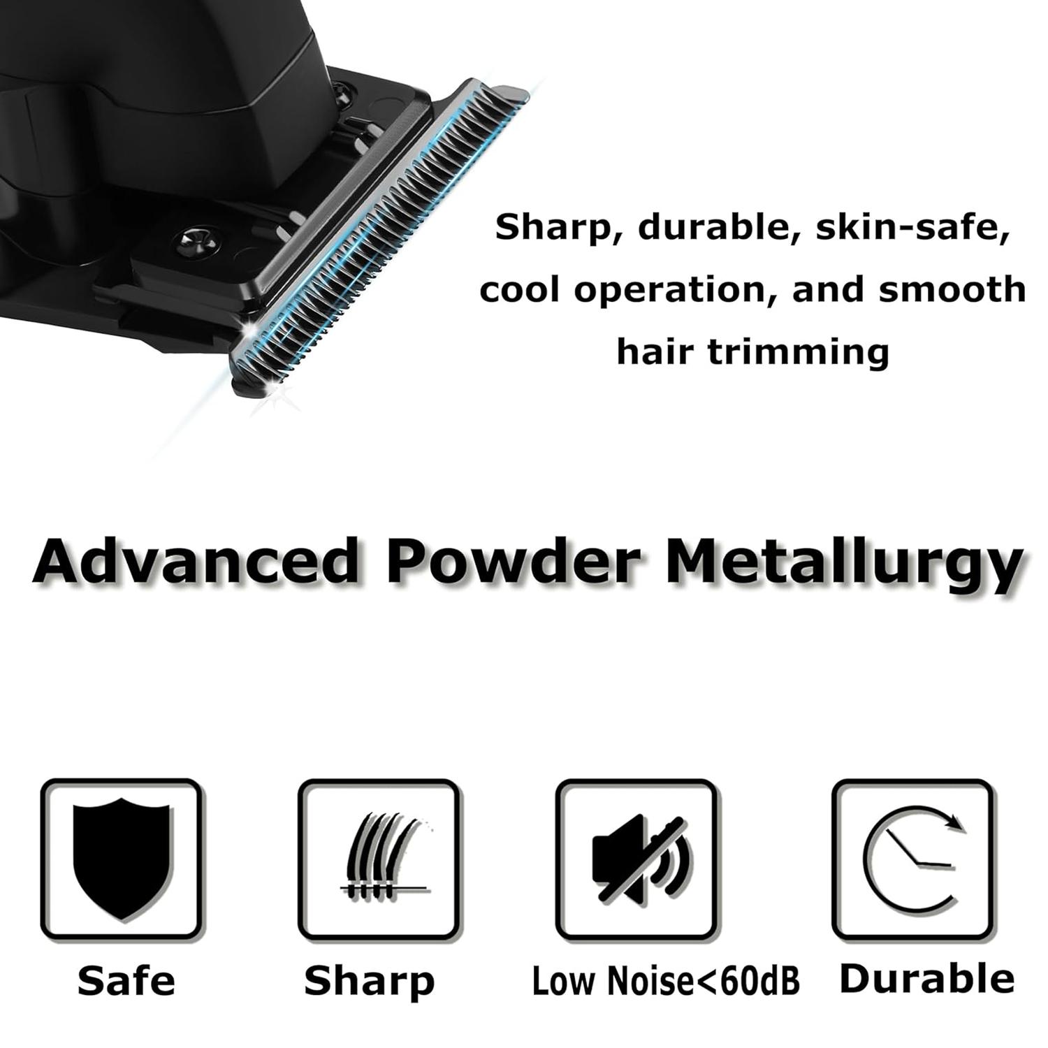 Professional Hair Trimmer, 1-Box Wireless Hair Clipper with Guide Comb, Cleaning Brush and USB Charging Cable, Multifunctional Cordless Rechargeable Hair Shaver for Men, Cordless Rechargeable Clippers #GLOBAL PICKS