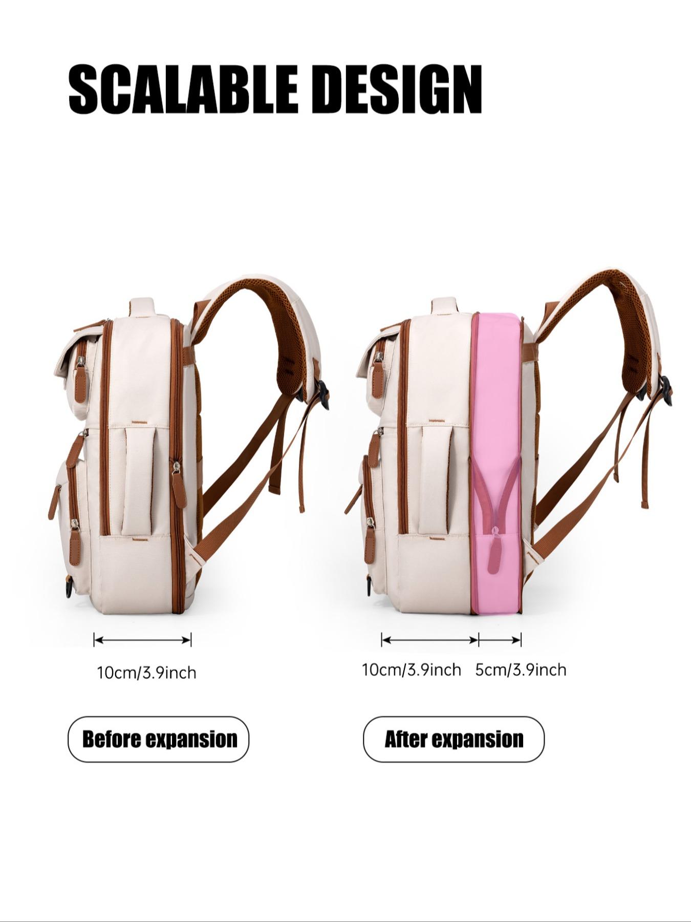 Large Capacity Expandable Backpack, Casual Lightweight Backpack, Airline Approved Carry-On Luggage, Durable and Lightweight Design, Perfect for Daily Use, School and Work