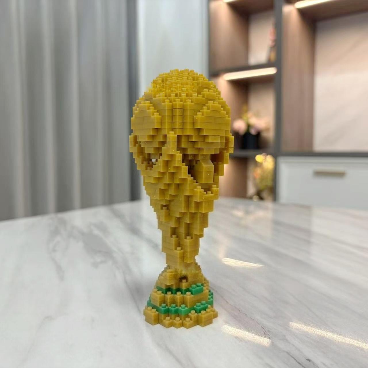 Creative Football Building Blocks Mini Particle Assembly Decorative Educational Toy, Desktop Decoration, Collectible Dolls, Micro Bricks Display